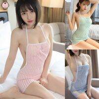 Women Dress Miniskirt Party Seductive Sheer Short Skirt Skinny Striped