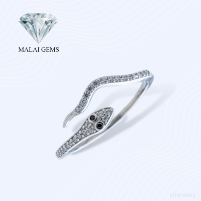 Malai Gems แหวนเพชร เงินแท้ 925 เคลือบทองคำขาว ประดับเพชรสวิส CZ รุ่น 151-R190413 แถมกล่อง แหวนเงินแท้ แหวนเงิน แหวน