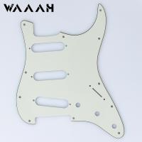 Parchment 11 Hole Modern-Style Strato SSS Pickguards with Screws ST Guitar Pickguard Vintage White Guitar Parts Guitar Bass Accessories