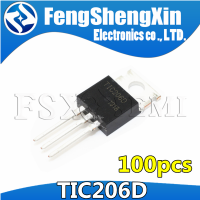 100ชิ้น TIC206D ถึง-220 TIC206 TO220ซิลิคอนแบบสองทิศทาง TRIODE ไทริสเตอร์