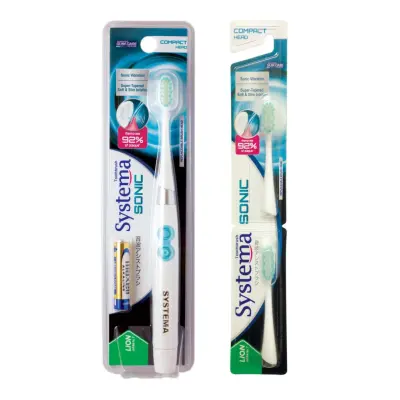 SYSTEMA SONIC แปรงสีฟันไฟฟ้า ซิสเท็มมา โซนิค (สีฟ้า)+หัวแปรงสีฟันไฟฟ้า ซิสเท็มมา โซนิค (สีฟ้า)