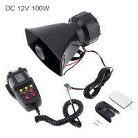 100W 7 Sound Car Warning Siren Alarm Firemen รถพยาบาลลำโพงพร้อมไมโครโฟน