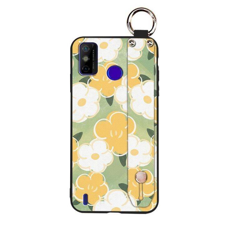 painting-flowers-shockproof-phone-case-for-tecno-spark6-go-5-go-go-2020-go-2021-soft-kickstand-phone-holder-lanyard