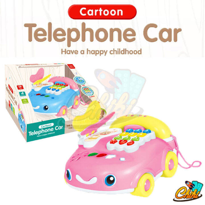 ของเล่นชุด-telephone-car-มีเสียง-มีไฟ-กดได้จริง