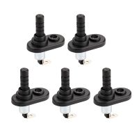 5PCS Door Pin Switch Jamb Flange Light Hood Mount Nickel Plated Universal with Rubber Boot for Car Truck Boat 20A 12VDC