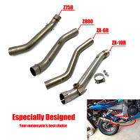 Motor Exhaust Muffler Middle Connector Adapter Fit for Kawasaki Z750 Z800 Z1000 ZX6R ZX10R without Exhaust