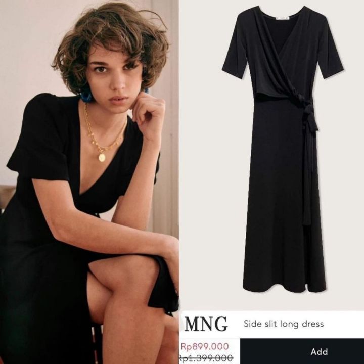 mango-mng-ชุดเดรสยาว-terusan-wanita-women-dress-party-dress-original-branded-vd