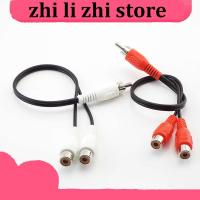 zhilizhi Store 1 To 2 Way Y Splitter Cable Rca Male To 2 Female Plug Connector Audio Adapters Wire Cord 0.25Meter Audio Cables