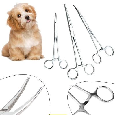 【YF】 ABMRO Straight   Curved Clamp Hemostat ForcepsLocking for Dog Grooming Ear Hair Cleaning tools