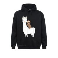 Adult Long Sleeve Sloth Riding Llama Funny GifHoodie Birthday Hoodie Sweatshirts Unique Hoodies Retro Hoods Size XS-4XL