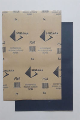 กระดาษทรายน้ำ เบอร์360 ตราSANDMAN แซนต์แมน (แพ็ค 100 แผ่น)