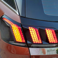 For PEUGEOT 2016-2019 3008 GT 5008 GT 2017-2019 Car Exterior Accessories Rear Tail Light Lamp Honeycomb Cover Stickers