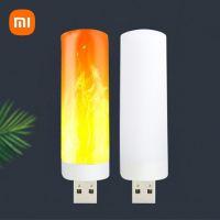 【boloni HHG】 USB ไฟเปลวไฟเสมือน Xiaomi,เทียนกะพริบเลียนแบบหลอดไฟสร้างบรรยากาศโคมไฟกลางคืนสำหรับตกแต่งงานปาร์ตี้บ้านในร่มกลางแจ้ง