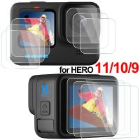 9Pcs/set Screen Protector for Go Pro Hero 11/10/9 Black Ultra Clear HD Tempered Glass Screen Protector for GoPro Hero 11 10 9