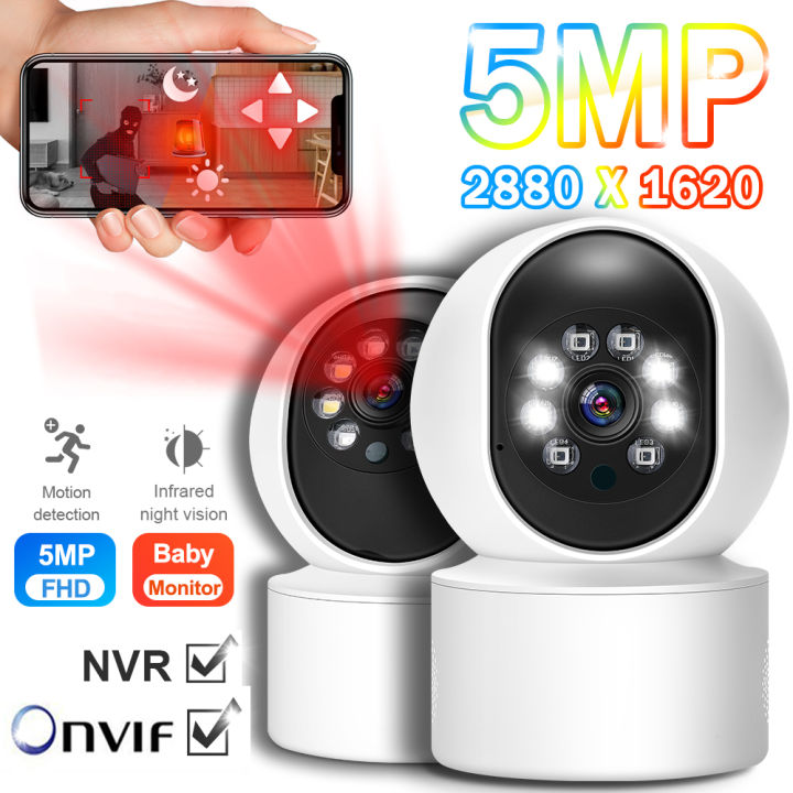 3ชิ้น5mp-กล้อง-wifi-เฝ้าระวังวิดีโอในร่มการรักษาความปลอดภัยบ้าน-baby-monitor-ip-กล้องวงจรปิดไร้สายเว็บแคม-night-vision-ติดตามสมาร์ท