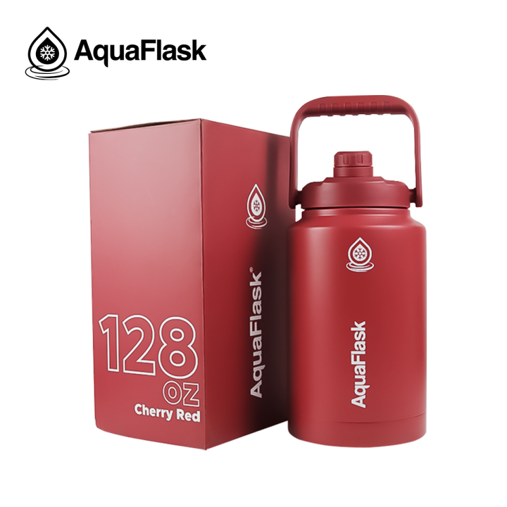 AQUAFLASK (128oz) Wide mouth w/ flip cap Vacuum Insulated Stainless ...