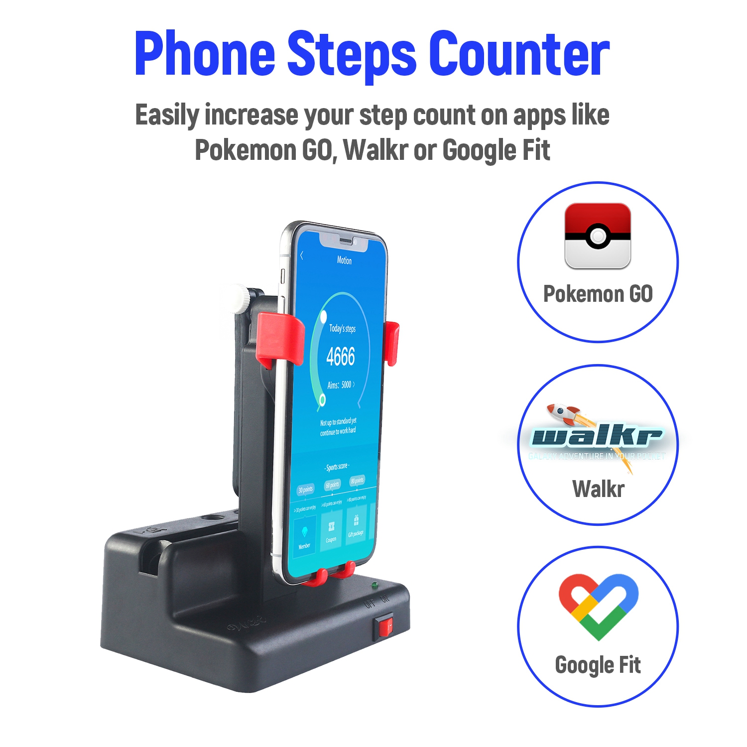 Home Use Walking Simulation Craft Pedometer Automatic Swing Mobile Phone Shake 