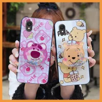 Soft Case Waterproof Phone Case For TCL 201 phone stand holder Back Cover Cartoon Dirt-resistant cartoon Cute Original