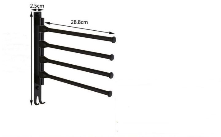 european-black-space-aluminum-bathroom-towel-rack-rotating-rod-towel-rack-hotel-towel-rack-4-bars-movable-pole-wall-mounted