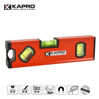 Kapro Professional 20/10cm Mini Spirit Level Bubble Aluminum Magnetic Level Gauge Portable Measurement Level Tool Construction