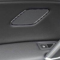 、‘】【’ Car Door Speaker Decorative Circle Sticker Loudspeaker Trim Carbon Fiber Decal For Vw Golf 7 Gti Mk7 2014 - 2019 Accessories