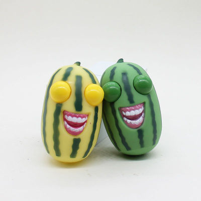 Tricky Watermelon Squeeze Toy Popping Eye Funny Relieve Fidget Toys Pinch Kneading Toy For Kid Stress Reliever