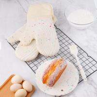 Kitchen Gloves Non-slip Soft Cotton Thickened Anti-scalding Heat Insulation Waterproof Microwave Mitts Bakery Baking Oven Gloves Potholders  Mitts   C