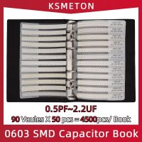 0603 SMD Capacitor Sample Book 90valuesX50pcs=4500pcs 0.5PF~2.2UF Capacitor Assortment Kit Pack