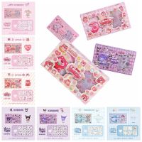 AIRABELLE สติกเกอร์ PVC กันน้ำลายหมีสตอเบอร์รี่ Cinnamoroll Kuromi เมโลดี้สติกเกอร์เครื่องเขียนสำหรับเด็กกล่องของขวัญสติกเกอร์ตกแต่งบัญชีมือสเก็ตบอร์ด