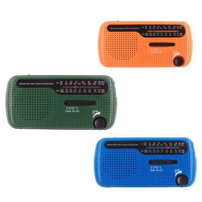 Solar Hand Crank Radio AM/FM/SW Radio USB Portable Emergency Radio with LED Flashlight Outdoor Survival Tool
