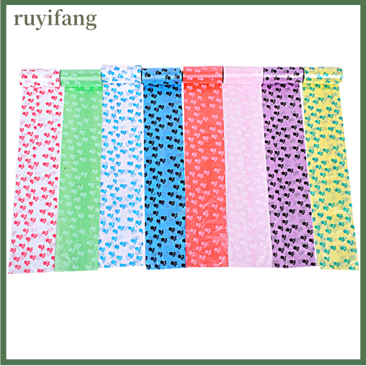 ruyifang-10x-rolls-pet-dog-puppy-cat-poo-poop-ขยะทิ้งถุงทำความสะอาด