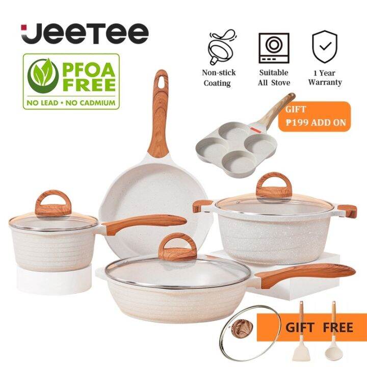 JEETEE Nonstick Pan Induction/Gas Kawali Wok Non Stick Cookware Set