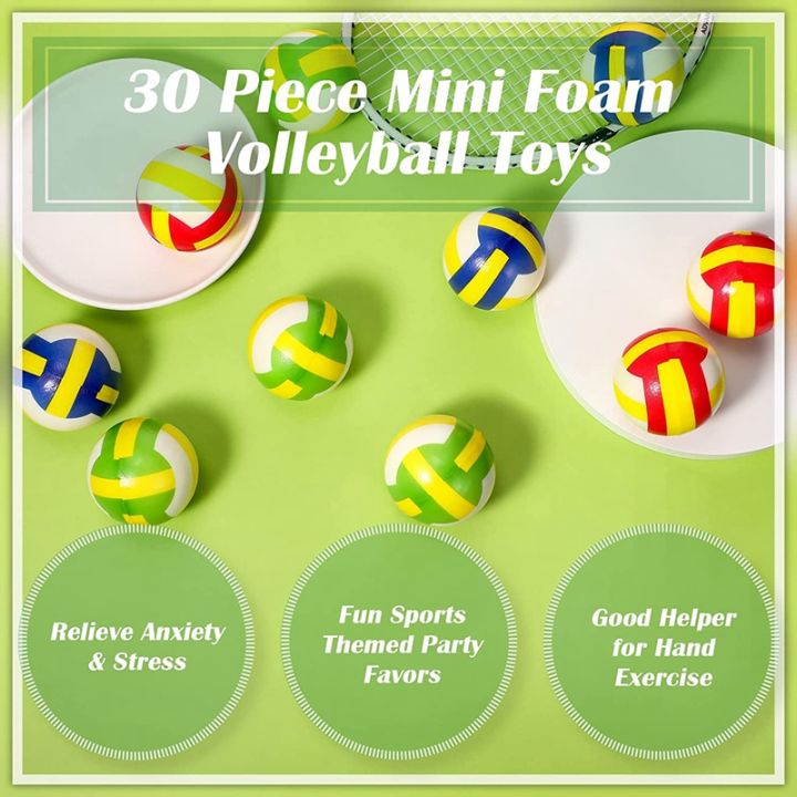 30pcs-mini-volleyball-stress-balls-2-36-inch-sports-balls-mini-volleyball-toys-for-children-for-stress-relief-party-toys