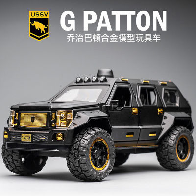 Car To George Patton Simulation Alloy Car Model 1:24 Military Jeep Metal Suv Toy Chenghai District
