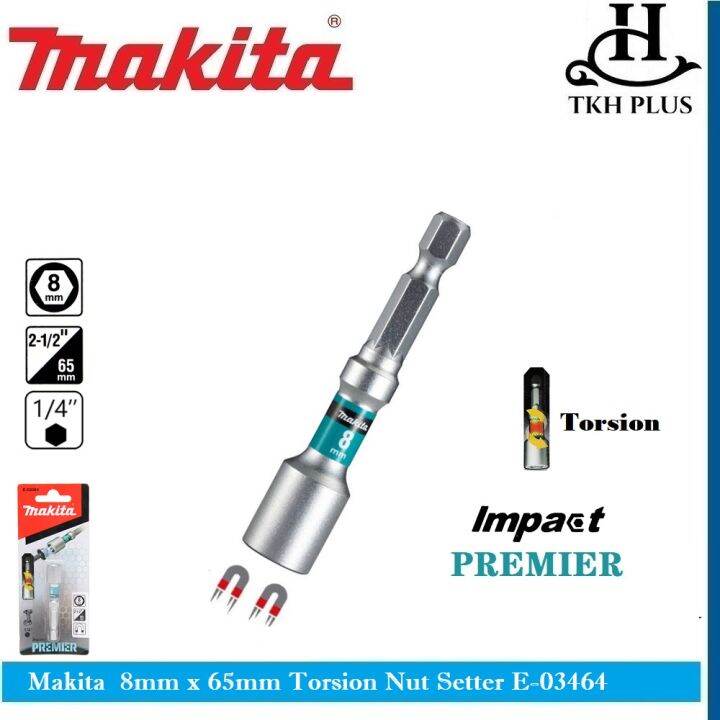 Makita 8mm X 65mm 1/4'' Hex Shank IMPACT PREMIER Torsion Nut Setter E ...