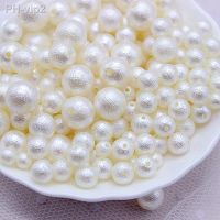 Mix Sizes Ivory ABS Wrinkled Skin Imitation Pearl Round Loose Beads For Shoes Necklace Bracelet Jewelry Garment Making