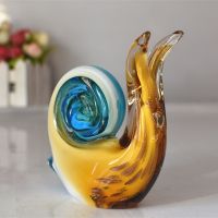 Glass Snail Small Ornaments Wine Cabinet Nordic Glass Crafts Home Decorations