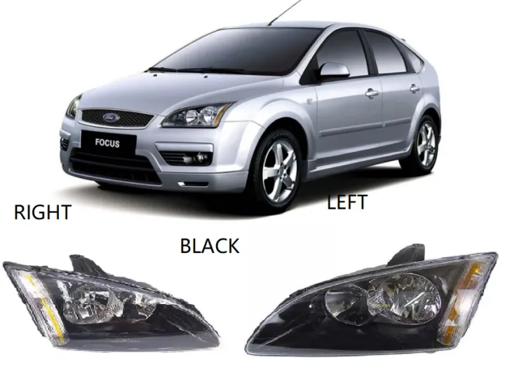 1Pcs Left Side Front Bumper Headlight Head Lamp Light for Ford Focus 2005-2008
