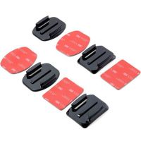 【LZ】✻❀▣  4 pcs Plano Curvo Base de Montagem e Adesivos para GoPro Hero 6 5 4 Yi Lite 4 K 4 K   SJCAM Mount para Go pro Acessórios conjunto