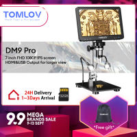 [?การระบุพระเครื่อง?TOMLOV กล้องจุลทรรศน์ดิจิตอล HDMI DM9 Pro,กล้องจุลทรรศน์7 IPS: กล้องจุลทรรศน์เหรียญ1200X สำหรับมุมมองเหรียญทั้งเหรียญ16MP กล้องจุลทรรศน์บัดกรีด้วยขาตั้งโลหะ10ไฟ LED การ์ด SD รวมรีโมทคอนโทรล