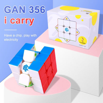 Rebrol【สินค้าคงคลัง  】 GAN356 I พกพา3x 3รูบิคเวทมนตร์ไม่มีสติกเกอร์คิวบิกสำหรับเด็กผู้ใหญ่แม่เหล็ก Rubik S การศึกษาลูกบาศก์ Cube สำหรับเด็ก
