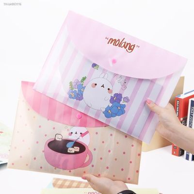 ◇✚❆ 1PC Cute Rabbit Plastic Document Bag Fresh Floral A4 Folders Office Storage File Folder Bag School Stationery Supplies