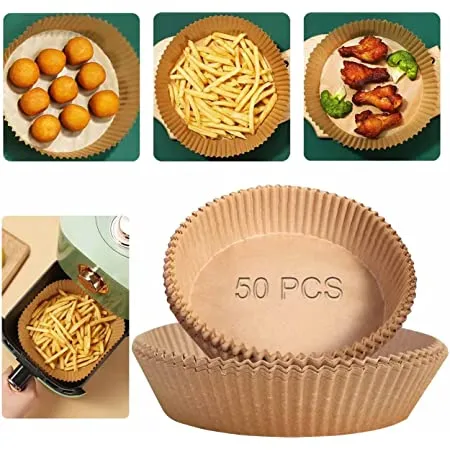 50pcs Square Air Fryer Disposable Paper Liner Non-Stick Baking Paper Liners  CR