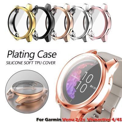 TPU Protector Cases For Garmin Venu 2 / 2S Plating Soft Full Screen Protective Shell Cover case For Garmin Vivoactive 4S / 4 Cases Cases