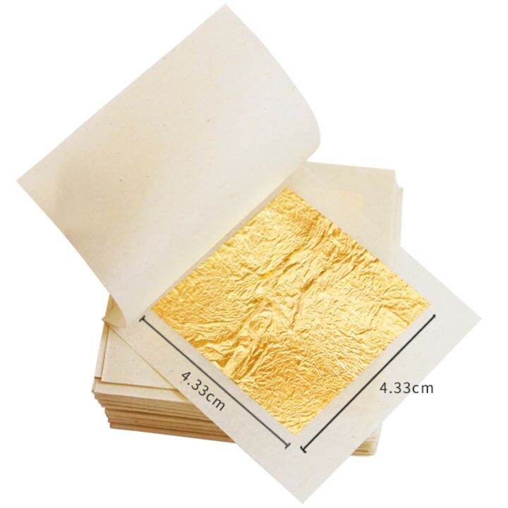 24K Gold Leaf Real Gold Foil 5pc 4.33x4.33cm for Art Craft Edible Cake