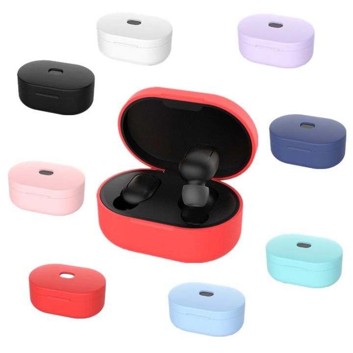 เคส-redmi-ชุดหูฟังไร้สายมาพร้อมซิลิโคนสำหรับอุปกรณ์หูฟัง-airdots