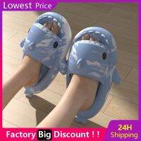 Summer Shark Slides For Women Men New Fashion Slippers Home Couple Thick Soled Non-slip Sandals Outdoor Beach Flip Flops