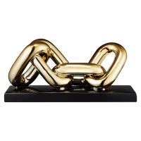 Living Room Modern Gold Chain Decor Home Coffee Table Sculpture Modish Console Shelves Art Pieces for Living Room