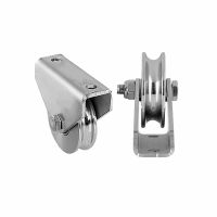 【cw】 1pc steel U shaped track wheel 304 double hole roller width 8MM wire pulley bearing fixed lifting