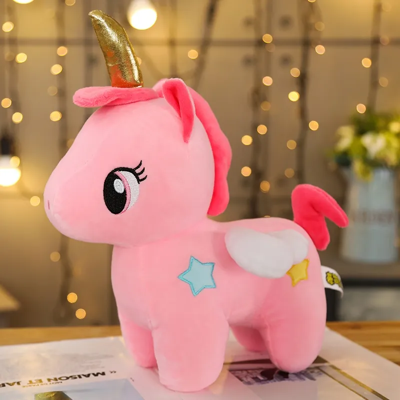 Plush toys】 10-25cm Kawaii Giant Unicorn Plush Toy Soft Stuffed Dolls Animal  Horse For Children Girl Pillow Birthday Gifts 